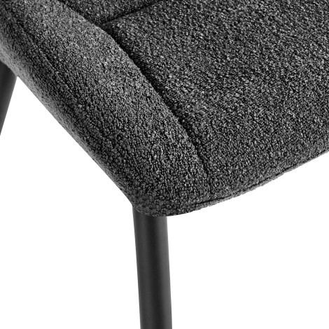Chaise 4Rico Lucente noire — gros plan assise
