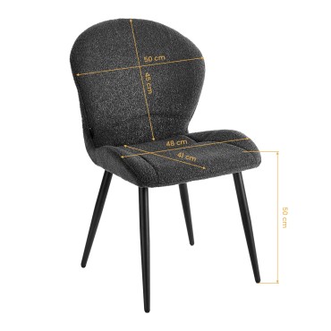 Silla 4Rico Lucente negro
