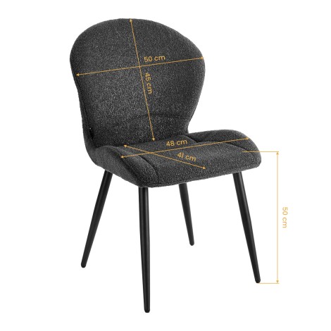 Silla 4Rico Lucente negro