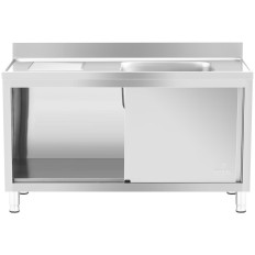 Enomorska gostinska bazen z omarico z drsnimi vrati Pravica 140 x 60 x 94,5 cm