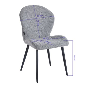 Chaise 4Rico Lucente gris