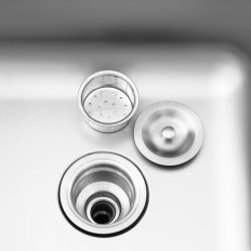 Sink Single Chamber Catering Pool, jossa kaapissa liukuovet oikein 120 x 60 x 95 cm