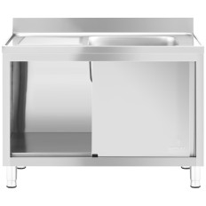 Sink Enkammare Catering Pool med skåp med skjutdörrar höger 120 x 60 x 95 cm