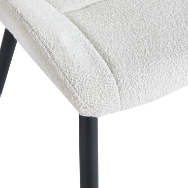 Chaise 4Rico Lucente blanche — gros plan assise