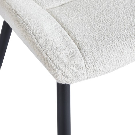 Chaise 4Rico Lucente blanche — gros plan assise
