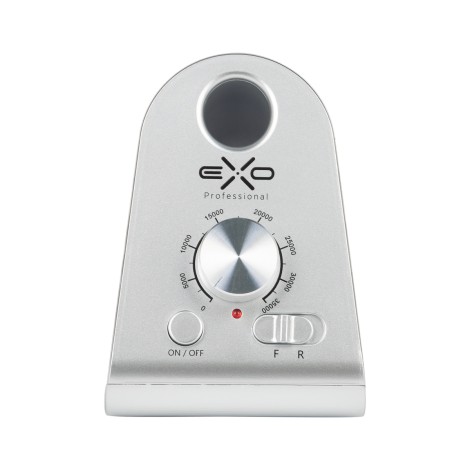 Sada odsávača prachu MOMO P30 60W Biela + brúska na nechty Exo Silent SX7 — pohľad spredu