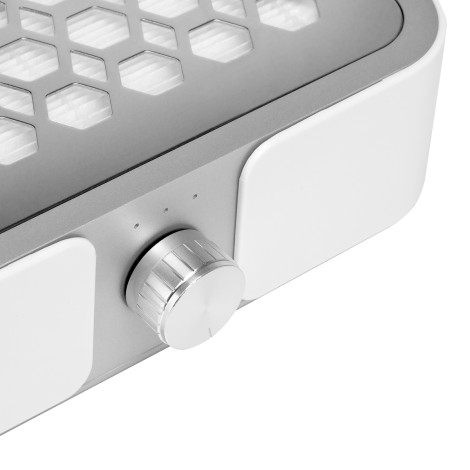 Set absorbidor de polvo MOMO P30 60W Blanco + torno de uñas Exo Silent SX7 — detalle de los controles