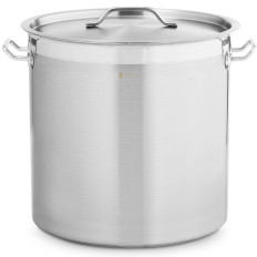 Steel pot Big with a thick bottom for a halogen gas induction cooker 33 L