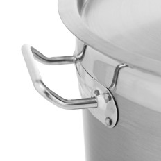 Steel pot Big with a thick bottom for a halogen gas induction cooker 33 L