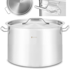 Steel pot with a thick floor cover for a halogen gas induction cooker 17 L