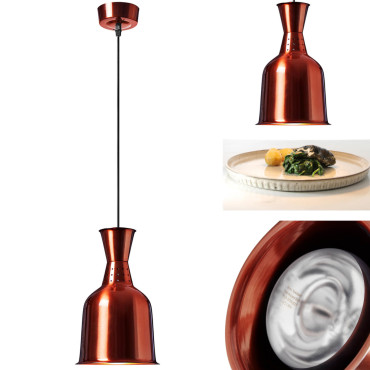 Vykurovacia lampa pre infračervené jedlá visiace múdro St. 19 cm 250 W
