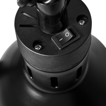 Topná lampa pro infračervené pokrmy. Závěsné černé St. 17 cm 250 w