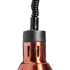 Apkures lampa infrasarkanajiem ēdieniem. Mobilais vara trešdiena 27 cm 250 w