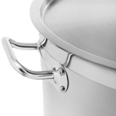 Stalen pot met een deksel meten van een gasinductiekookplaat 130 l