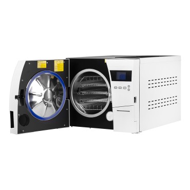 Lafomed avtoklav premium linija LFSS18AA LCD z 18L komoro, medicinski razred B, tiskalnik — sprednji pogled