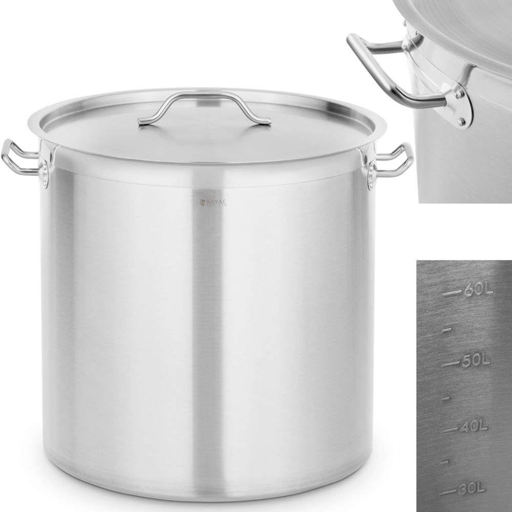 Χαλύβδινο δοχείο με καπάκι μέτρησης φούρνου επαγωγής αερίου 71 l