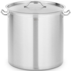 Olla de acero con una tapa que mide un horno de inducción de gas 71 l