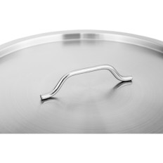 Casserole en acier avec couvercle et mesure pour cuisinière à induction, gaz et électrique 71 l