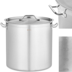 Steel pot with a lid measuring a electric gas induction cooker 50 l