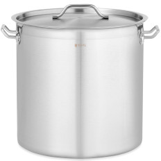 Steel pot with a lid measuring a electric gas induction cooker 50 l