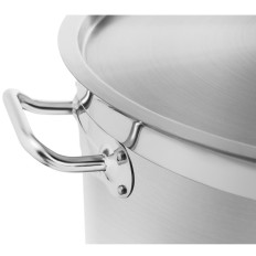 Olla de acero con una tapa que mide una cocina de inducción de gas eléctrico 50 l