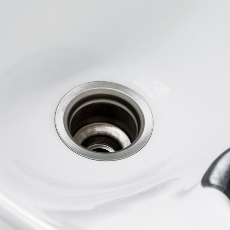 Frizerska stanica za pranje kose Gabbiano Florencja bijela — detaljni prikaz površine