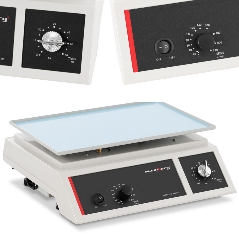 Agitateur orbital de laboratoire à plateforme pour tubes à essai 0 - 210 tr/min