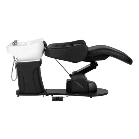Unidad eléctrica de lavado capilar Gabbiano Trycho 2 negra — vista lateral