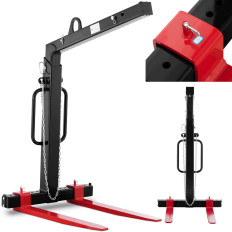 Kraanvorken voor pallets HDS-suspensie Zelfnivelling instelbaar tot 1500 kg 1,5 t