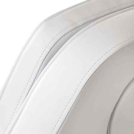 Sillón hidráulico para pedicura Sillon 210 con función de balanceo y reposapiés dividido blanco — detalle de la superficie