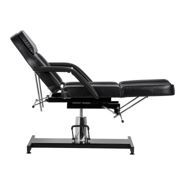 Poltrona pedicure idraulica Sillon 210 con funzione dondolo e poggiapiedi split nera — vista laterale