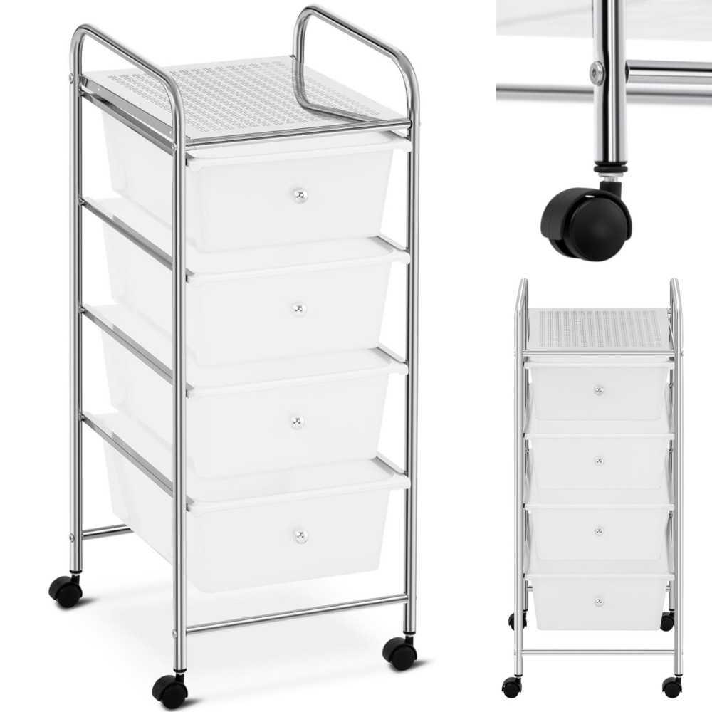 Kozmetični kozmetični organizator Stroller s 4 predali do 28 kg 37 x 32,5 x 76 cm