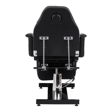 Hydraulinen Sillon 210 -pedikyyrituoli keinu- ja jaetulla jalkatuella musta — takaosa