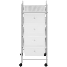 Koupelna kosmetický organizátor kočárek se 4 zásuvkami do 28 kg 37 x 32,5 x 76 cm