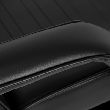 Hydraulisk pedicure skønhedsstol Sillon 210 med gyngende funktion og delt fodstøtte sort — nærbillede af sæde