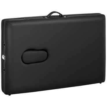 Tabela Massagem cama de madeira portátil Dobrável Toulouse Black Até 227 kg Preto