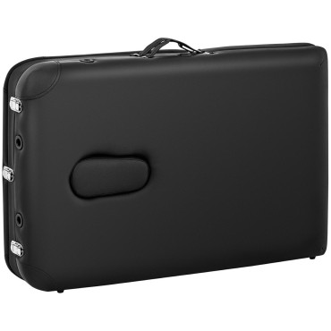 Letto da massaggio da tavolo pieghevole portatile Bordeux Black fino a 180 kg di nero