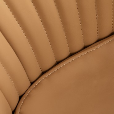 Sillón de peluquería Gabbiano Copenhagen marrón — detalle del asiento