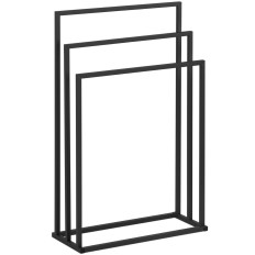 Rackhenger på 3 håndklær Frittstående gulvstål 55 x 21,5 x 84 cm Mørkegrå