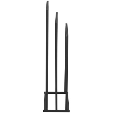 Rack Hanger na 3 brisače Free-stoječega jekla 55 x 21,5 x 84 cm temno siva