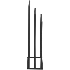Rack Hanger uz 3 dvieļi Brīvā stāva grīdas tērauds 55 x 21,5 x 84 cm tumši pelēks