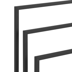 Porte-serviettes sur pied pour 3 serviettes en acier, dimensions 55 x 21,5 x 84 cm, gris foncé.