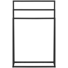 Rack Hanger uz 3 dvieļi Brīvā stāva grīdas tērauds 55 x 21,5 x 84 cm tumši pelēks