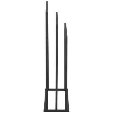 Stand Hanger na 3 brisače Free-stoječega jekla 65 x 21.5 x 84 cm temno siva