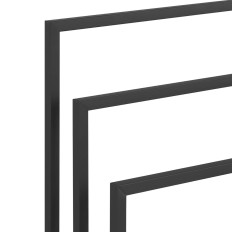 Porte-serviettes sur pied pour 3 serviettes en acier 65 x 21,5 x 84 cm gris foncé.