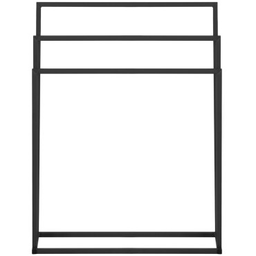 Stand Hanger na 3 brisače Free-stoječega jekla 65 x 21.5 x 84 cm temno siva