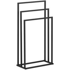 Állvány vállfa 3 törölközőben szabadon álló padló acél 45 x 21,5 x 84 cm sötétszürke