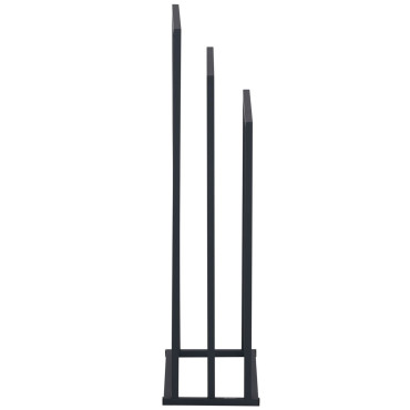 Stand hanger on 3 towels free-standing floor steel 45 x 21.5 x 84 cm dark gray