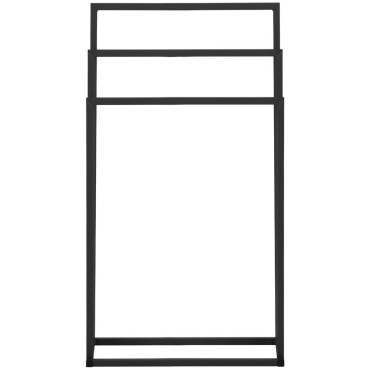 Stand hanger on 3 towels free-standing floor steel 45 x 21.5 x 84 cm dark gray