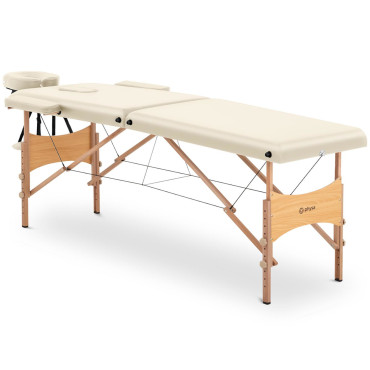 Tabela Massagem cama de madeira portátil dobrável Toulouse bege até 227 kg bege
